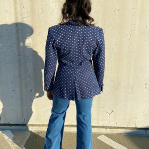 Vintage Polka-Dot Denim Blazer image 5