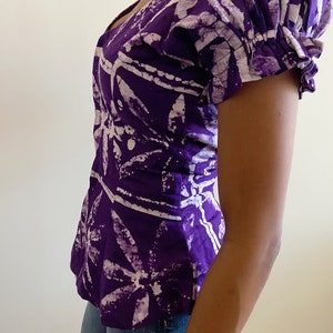 Reconstructed Vintage African Print Top S image 3