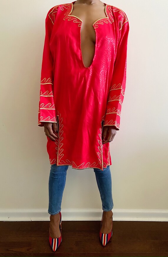 Reconstructed Red Low-Cut Tunic (Fits Most) - image 2