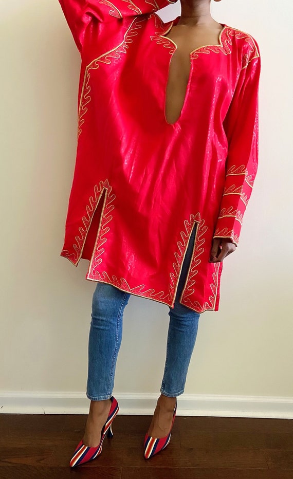 Reconstructed Red Low-Cut Tunic (Fits Most) - image 1
