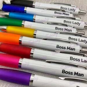 Boss Lady or Boss Man pen available in multiple colours