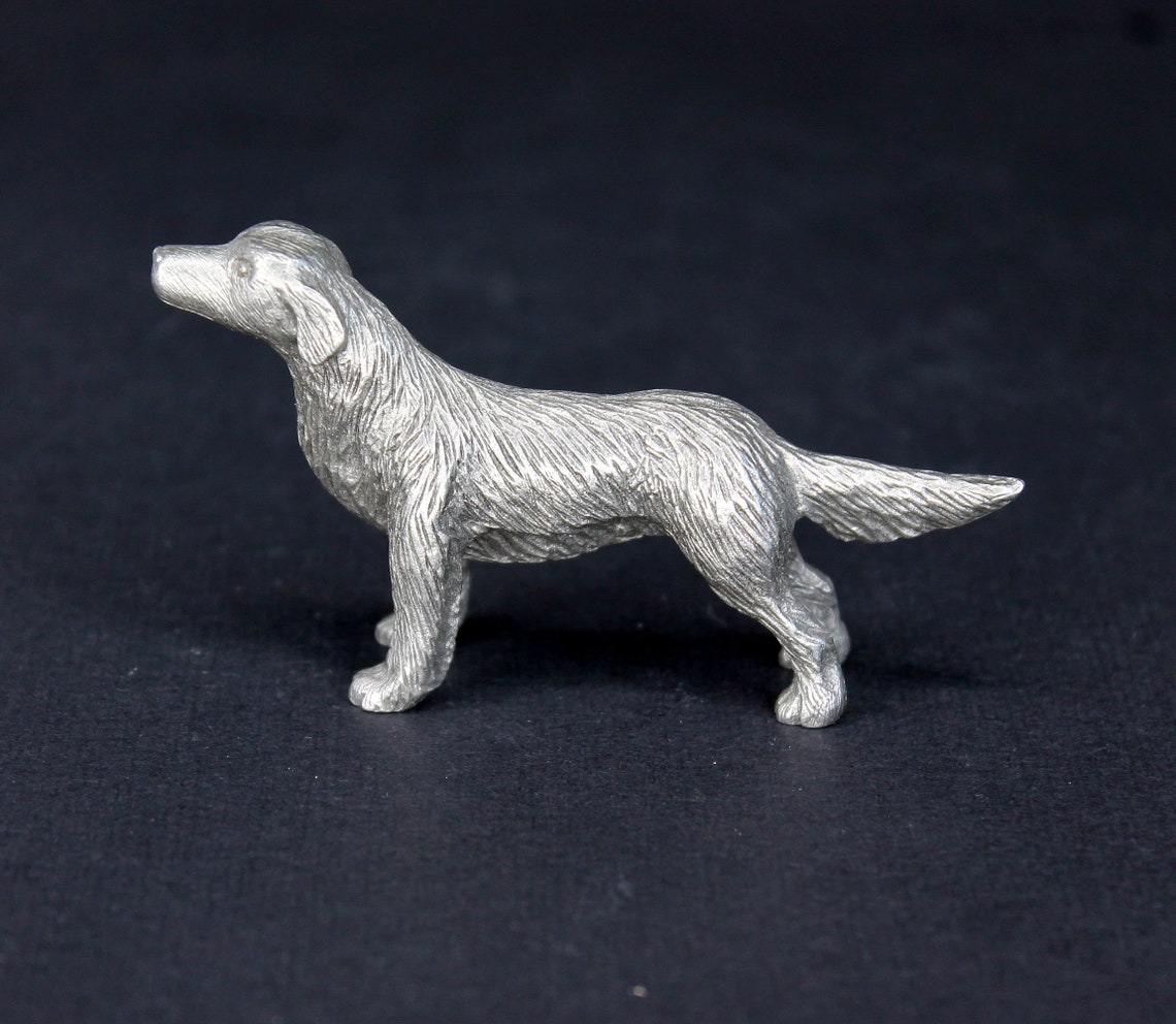 Mini Pewter Irish/English Setter Dog Figurine 2.9 Etsy