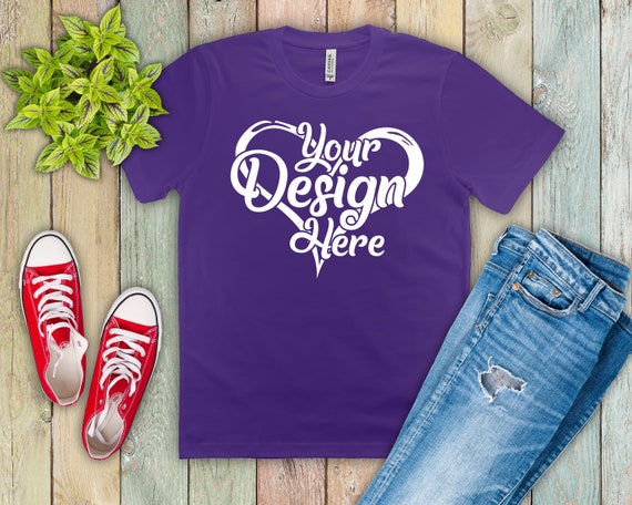 Download Bella Canvas 3001 Team Purple Mockup Unisex Bella Canvas ...