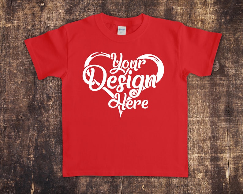 Download Gildan 5000 Youth T-Shirt Mockup Bundle 51 Colours Gildan ...