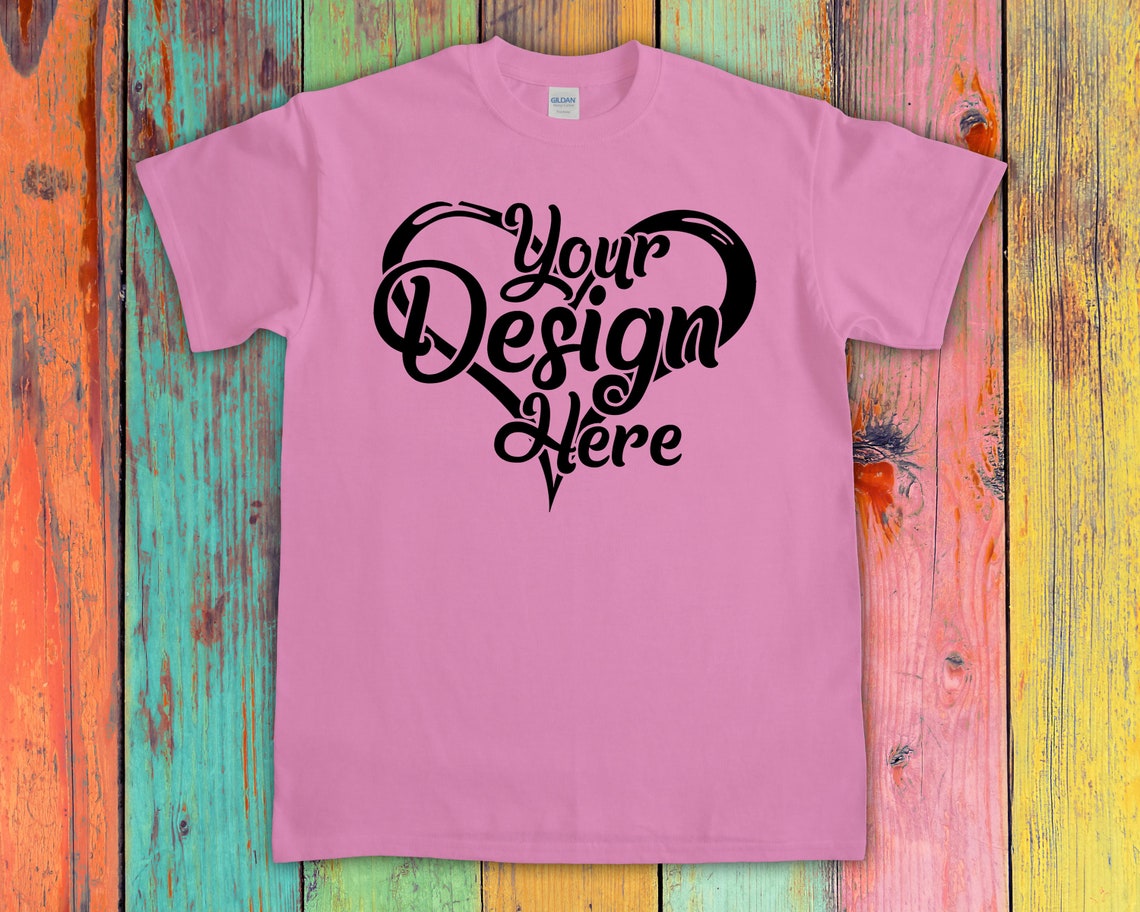 Download Gildan Heavy T-Shirt Mockup Bundle All 70 Colours Gildan ...