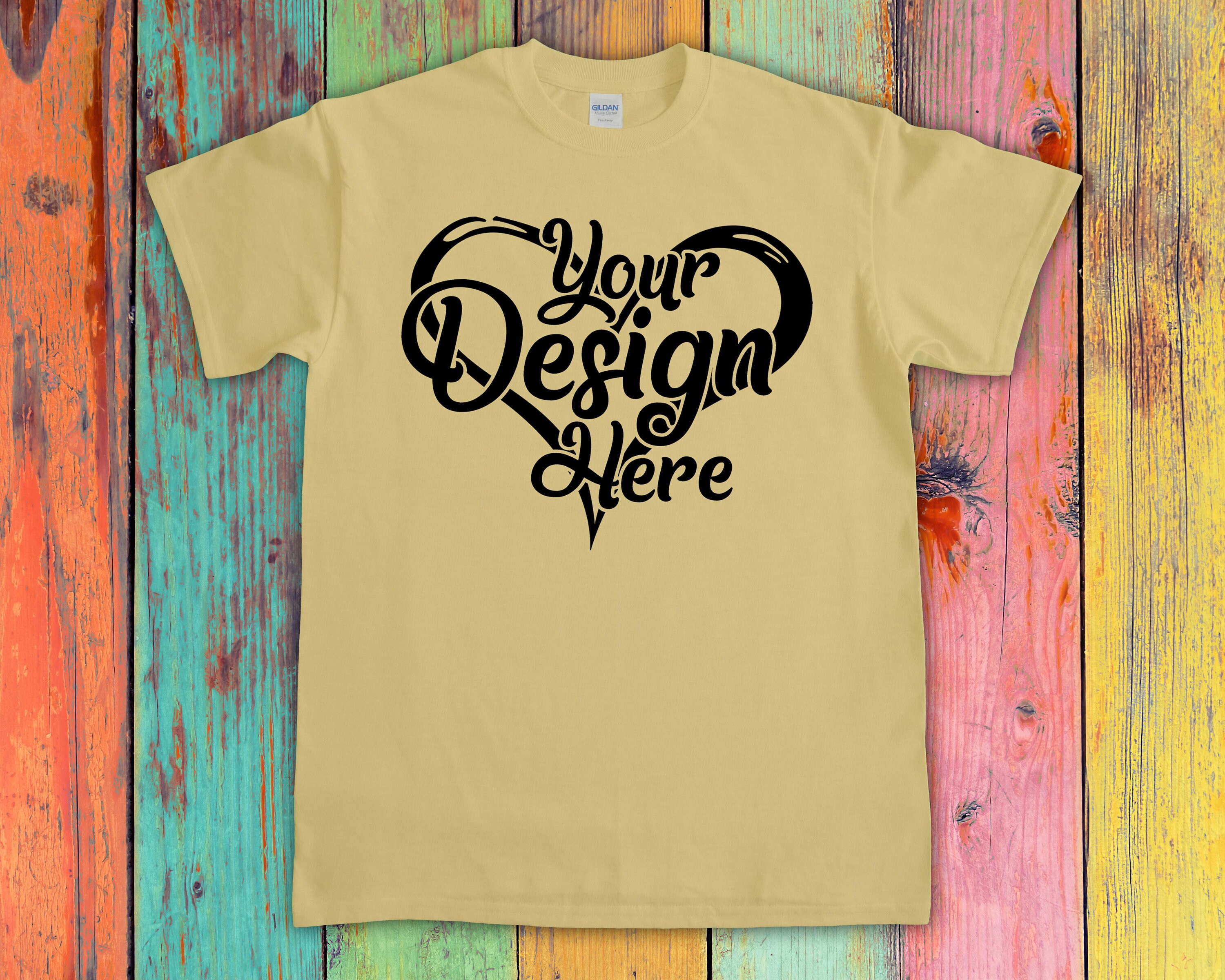 Download Gildan Heavy T-Shirt Mockup Bundle All 70 Colours Gildan ...