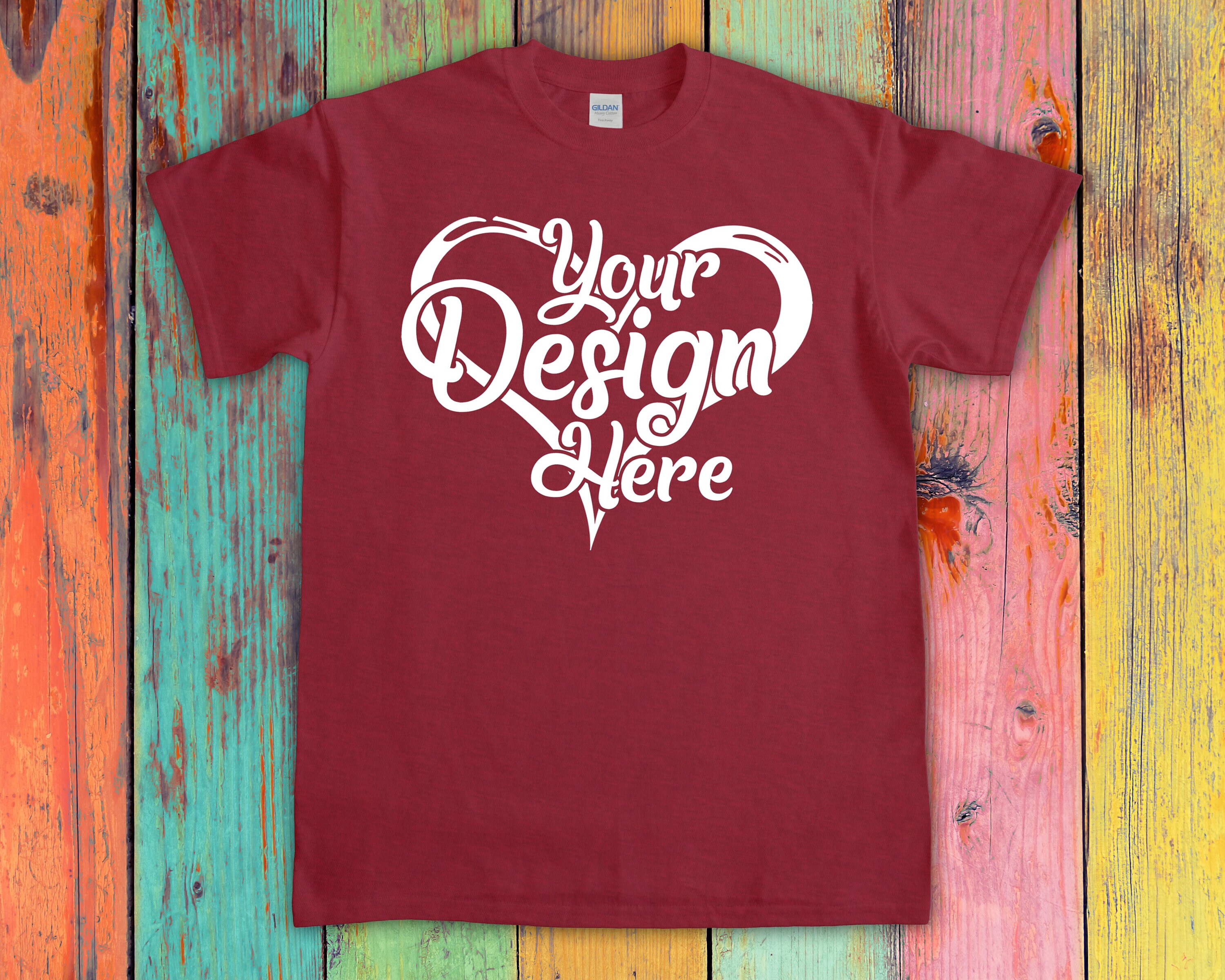 Download Gildan Heavy T-Shirt Mockup Bundle All 70 Colours Gildan ...