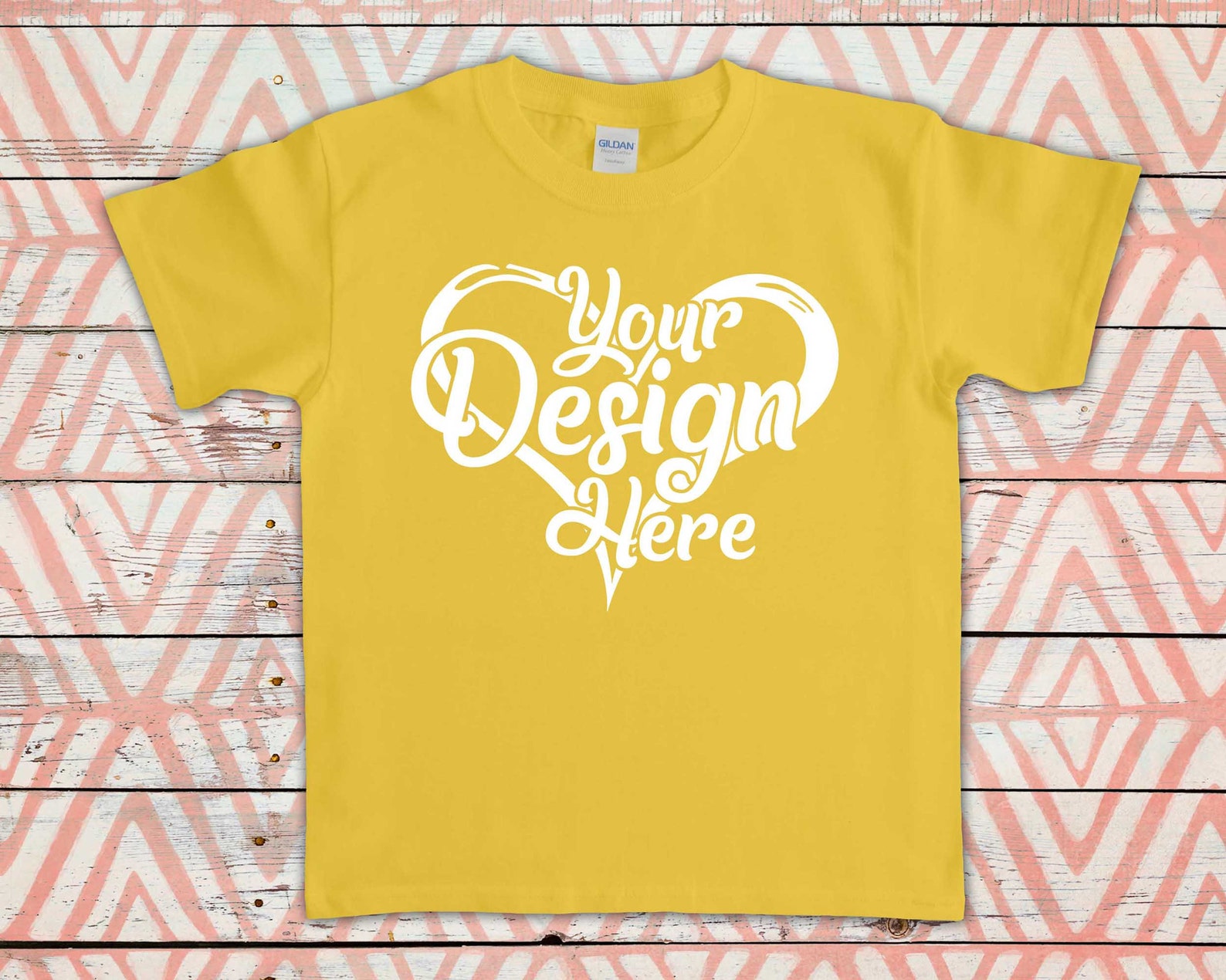 Download Kids T-Shirt Mockup Bundle Gildan 5000 Youth 51 Colours | Etsy