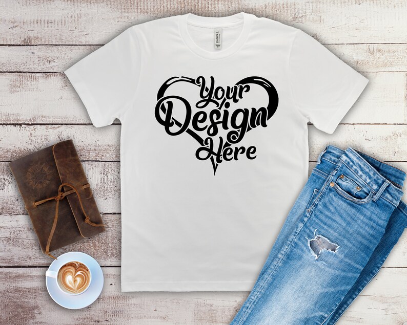 Download Bella Canvas Mockup 3001 T-Shirt Bundle Flat Lay Modern ...