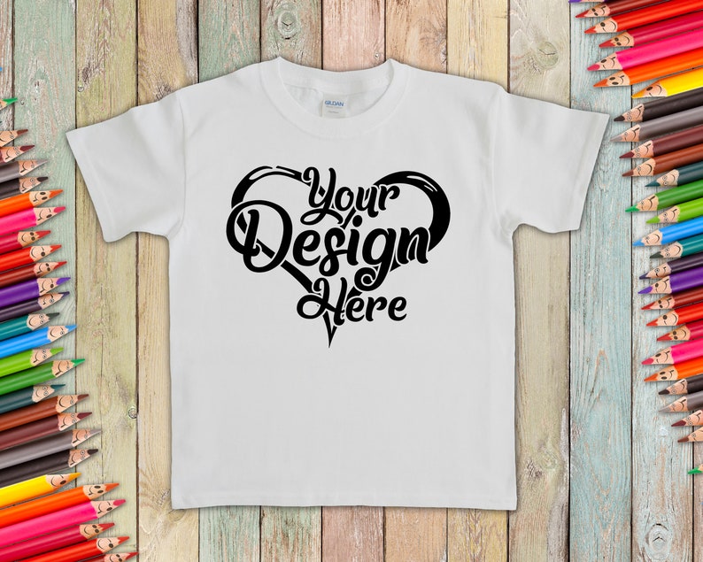 Download Gildan Youth T-Shirt Mockup Bundle 51 Colours Gildan Youth ...