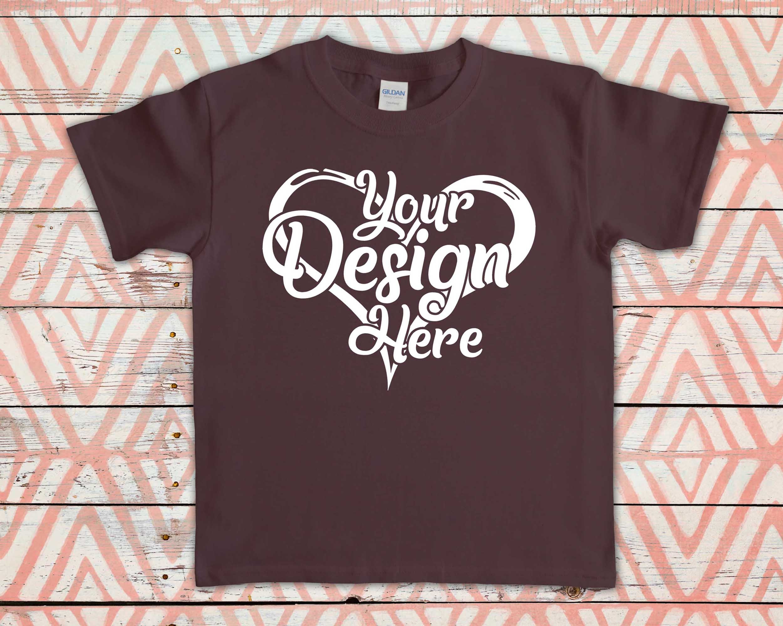 Download Kids T-Shirt Mockup Bundle Gildan 5000 Youth 51 Colours | Etsy
