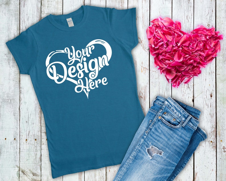 Download Gildan 64000L Softstyle Ladies Mock up Bundle Gildan T ...
