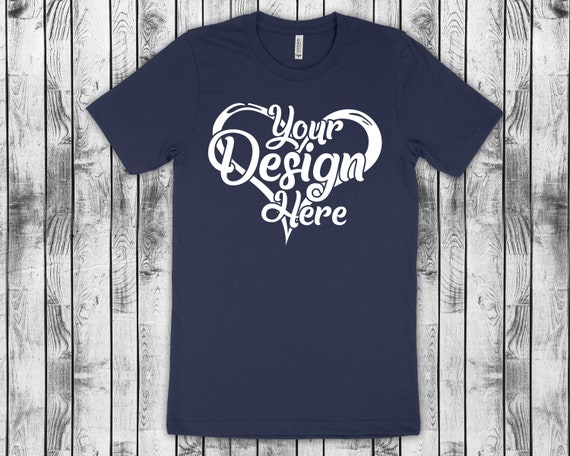 Bella Canvas 3001 T Shirt Mockup Bundle Flat Lay Wooden Etsy