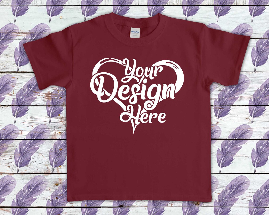 Download Gildan 5000 Youth T-Shirt Mockup Bundle 51 Colours Gildan ...