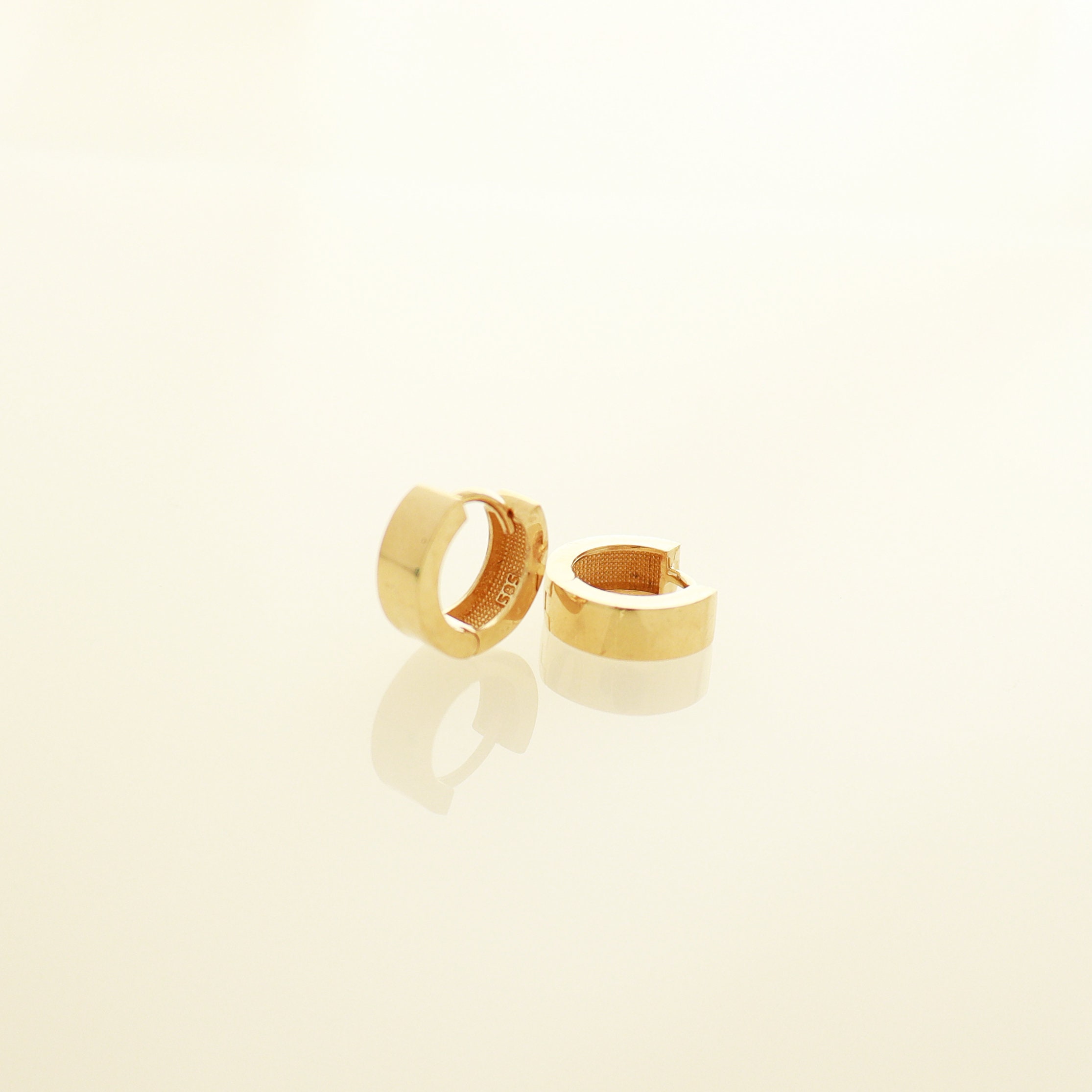 14k Solid Gold Hoop Earrings Hinged Hoop Earring Gold Hoop | Etsy