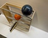 Unfinished Plywood Bowling Balls Rack Storage Organizer With Aluminum Rails Choose Size and material, Edges unfinished