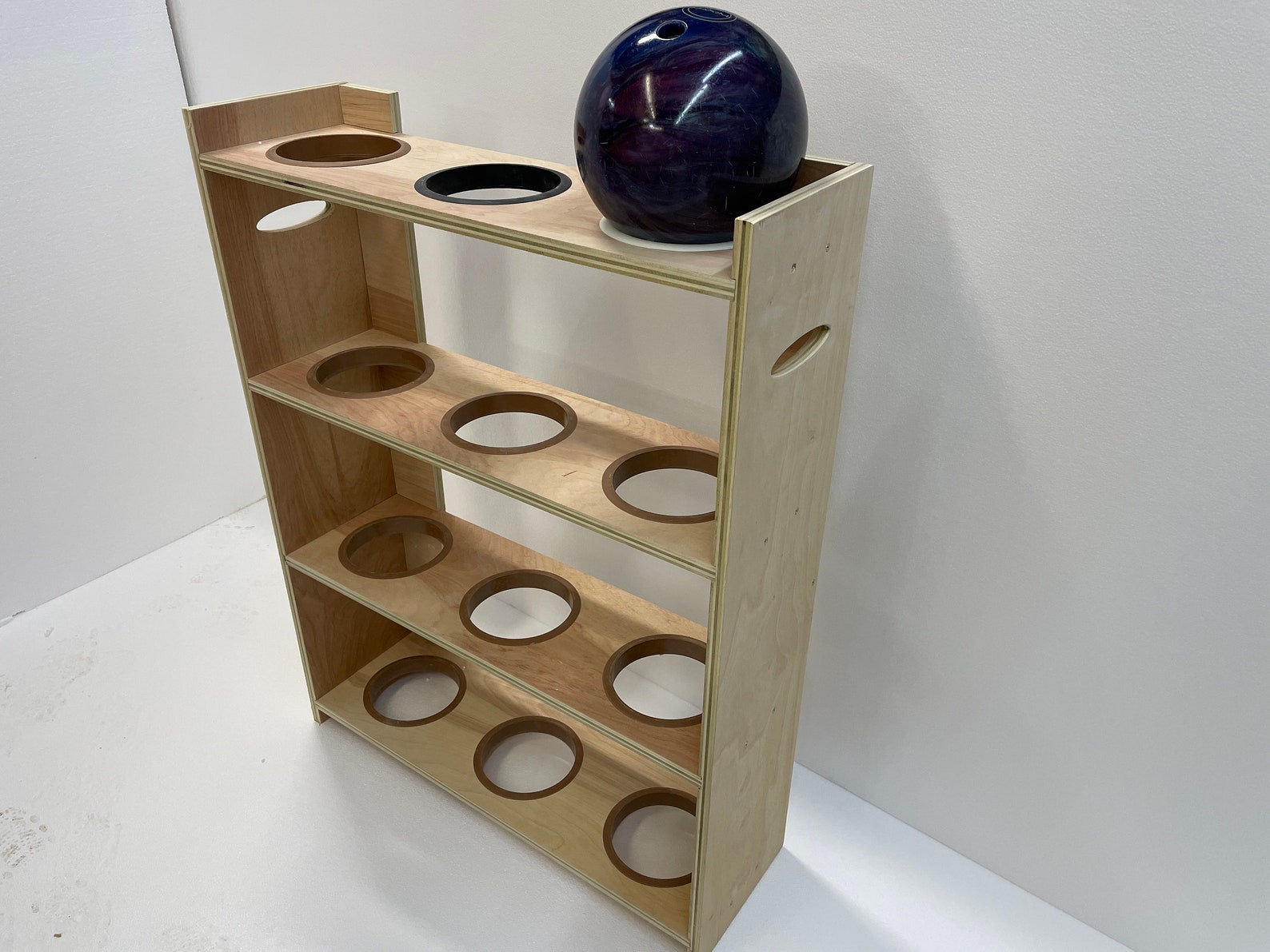 Unfinished Solid Wood Bowling Balls Rack Storage Organizer | Etsy