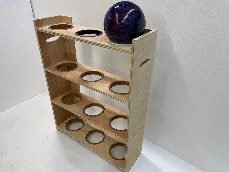 Unfinished Plywood Bowling Balls Rack Storage Organizer Choose Etsy