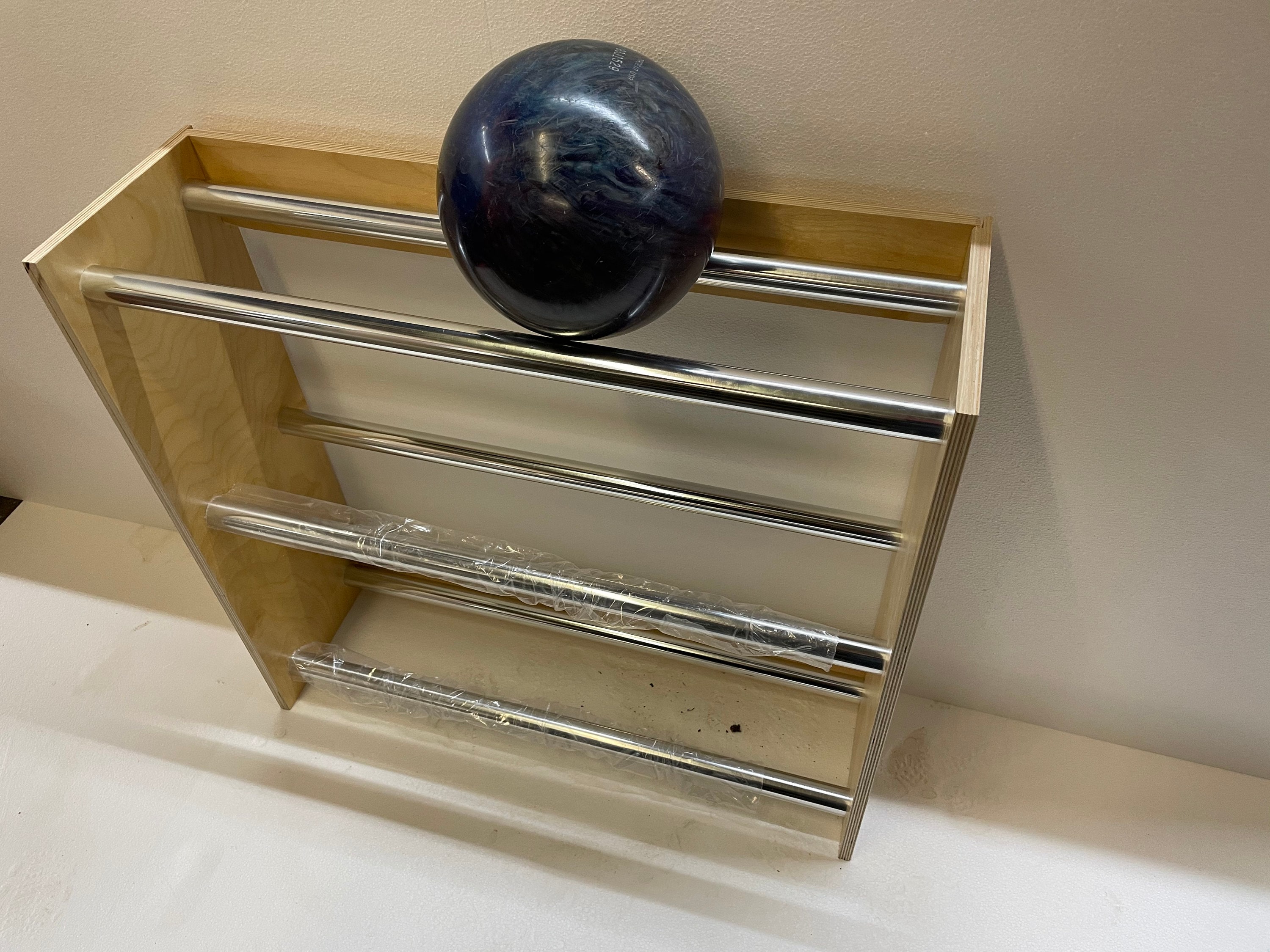 Solid Wood Bowling Balls Soccer Balls or Basketball Rack Etsy