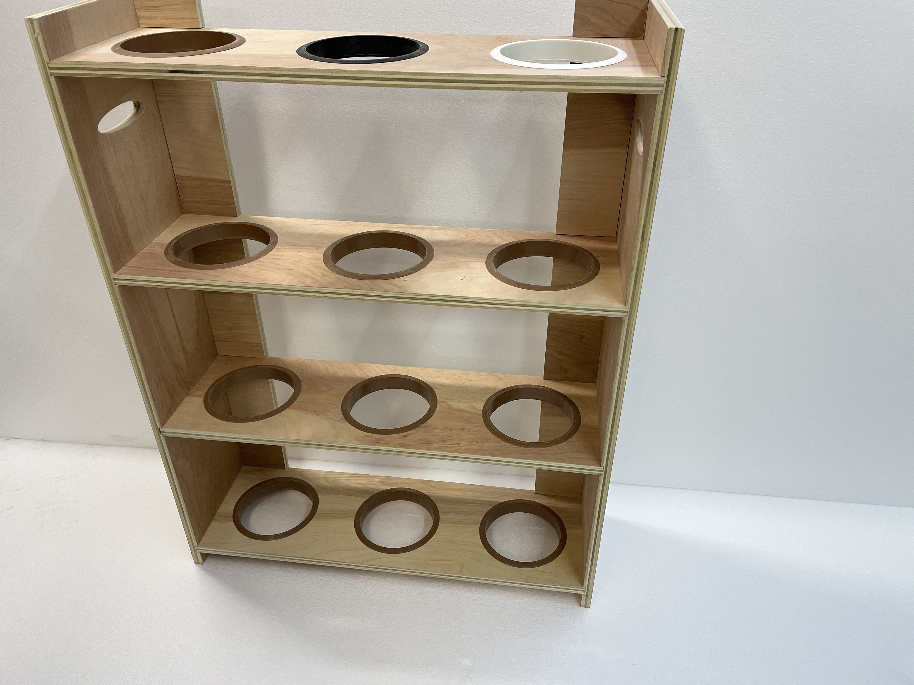 Unfinished Solid Wood Bowling Balls Rack Storage Organizer Etsy