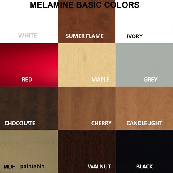 Melamine Closet pull out Shelves, Choose Your color and Size
