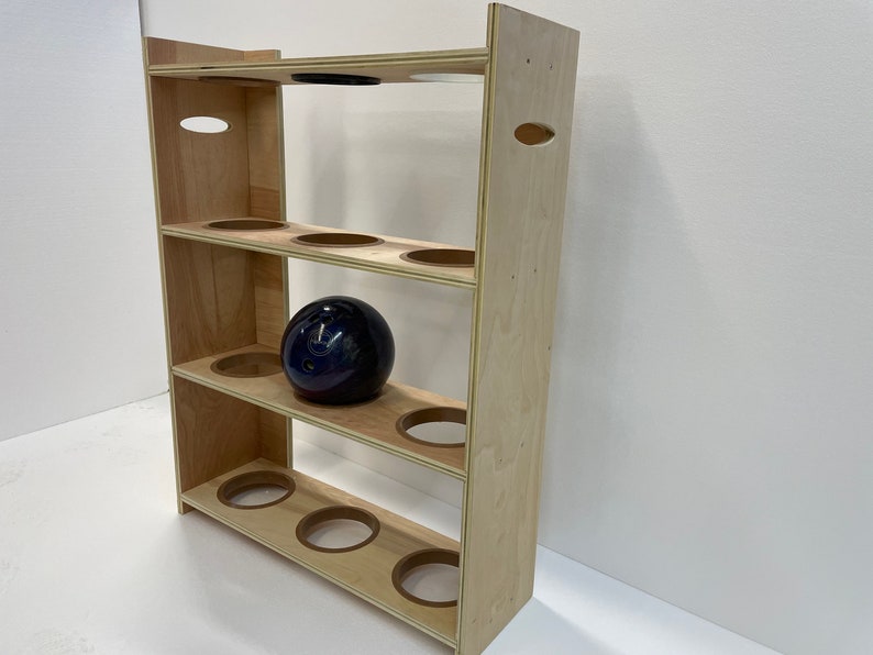Unfinished Plywood Bowling Balls Rack Storage Organizer Choose Etsy