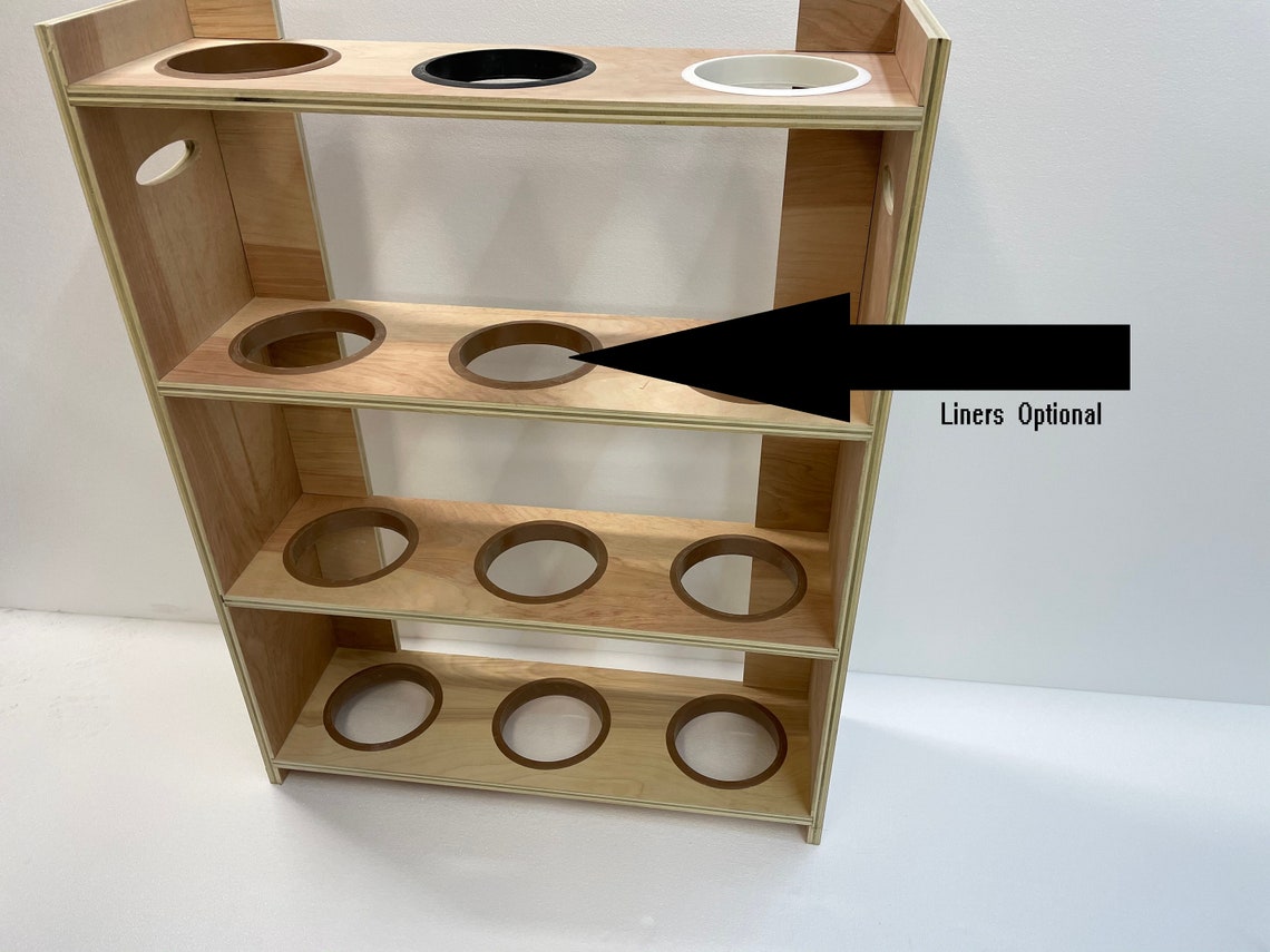 Unfinished Solid Wood Bowling Balls Rack Storage Organizer Etsy