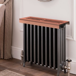 Mahogany or Cherry ,Teak or Walnut + wood Radiator Heater Top Cover Shelf, about 3/4" thick about 3" high, Choose Any Size -Custom sizes