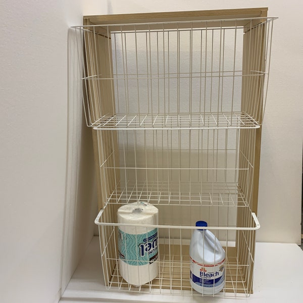Pull Out Hamper Baskets Organization Station for Laundry room, Choose your size and material. Unfinished MDF.
