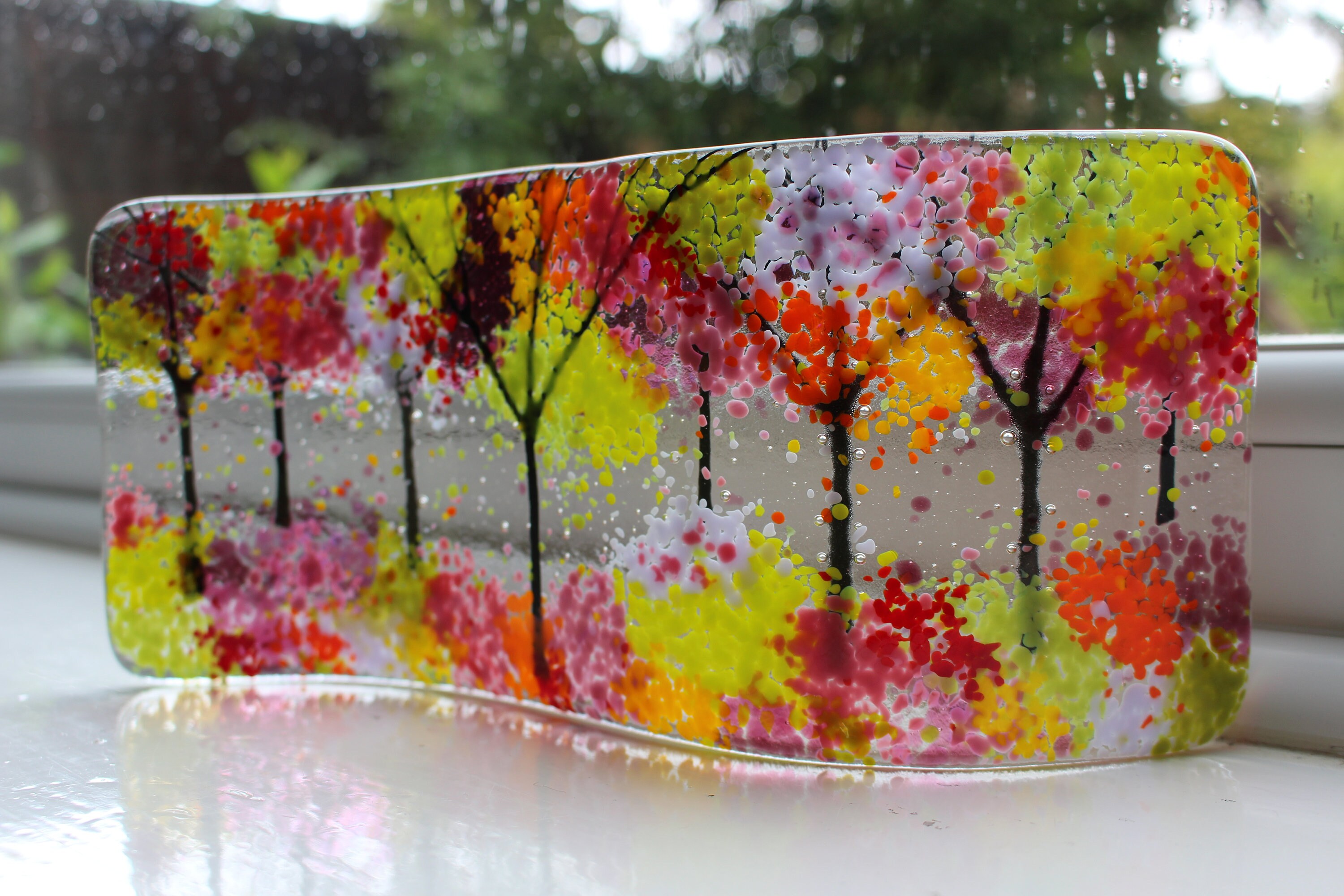 Handmade Fused Glass Wave Sculpture Ornament 'summer Etsy UK