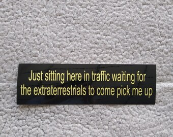 UFOs aliens original bumper sticker