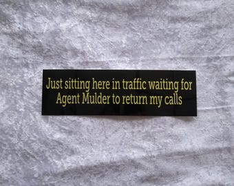 Agent Mulder UFO aliens original bumper sticker