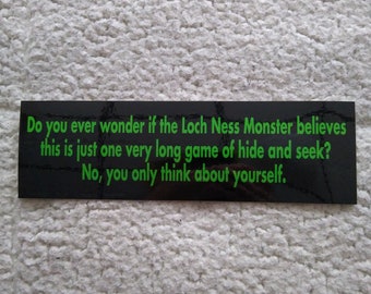 Loch Ness Monster original bumper sticker