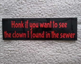 Clowns original bumper sticker