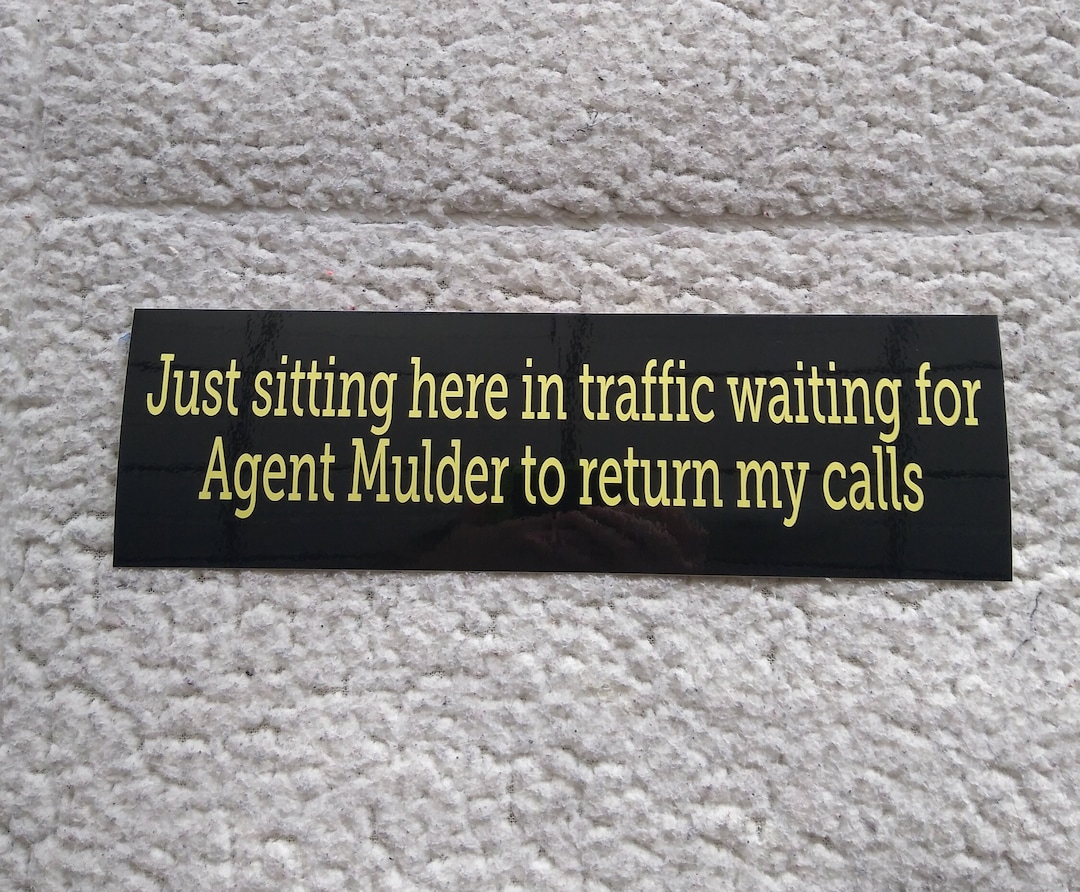 X-Files UFO Mulder Vinyl Bumper Sticker Decal - 5", Waterproof, Outdoor Safe, Made In USA