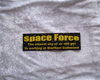 Space Force astronaut original bumper sticker