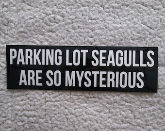 Parking lot seagulls are so mysterious original bumper sticker