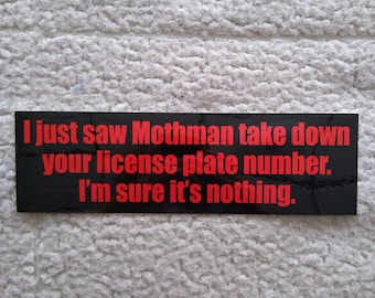 Mothman original bumper sticker