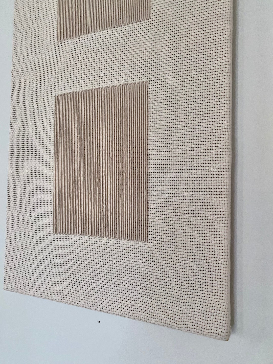 Lines Textile Wall Art/linen Wall Decor/abstract Art/ Minimal Woven Art/ Embroidery C Etsy