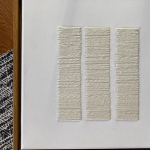 View of Textured Hand Embroidered Minimalist Wall Art - Etsy