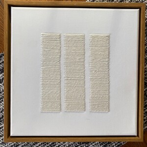 Image showcasing Textured Hand Embroidered Minimalist Wall Art - Etsy