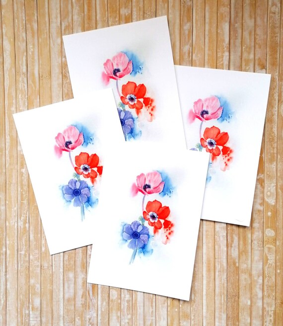 Une carte de voeux florale. Peint à la main sur soie avec des