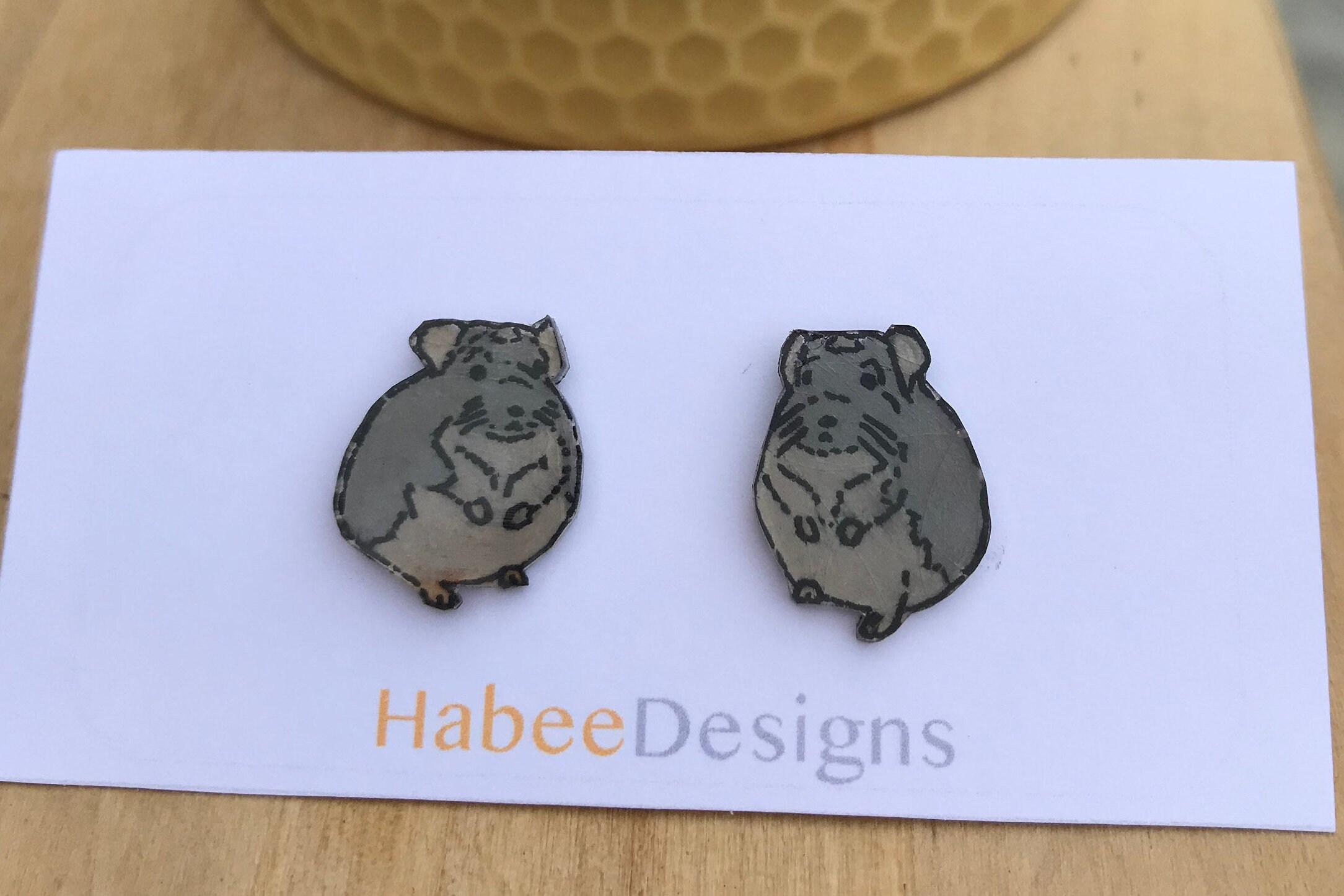 chinchilla earrings