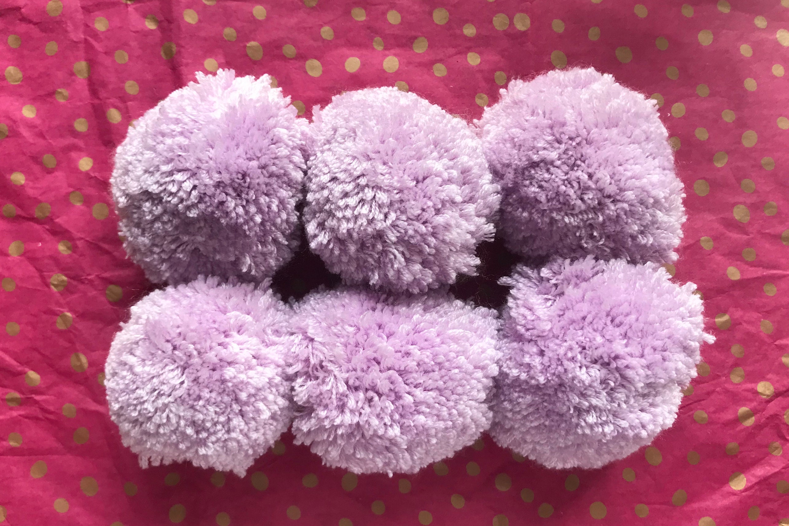 Fluffy wool pom poms 6 pack of 5.5cm/2.2 inch pom poms Etsy