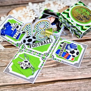 Tarjeta personalizada - tarjeta especial para él - tarjeta de pasatiempo - tarjeta de número - deporte, tarjeta de juego 3d - caja explosiva de cumpleaños, novio, hijo, regalo de esposo