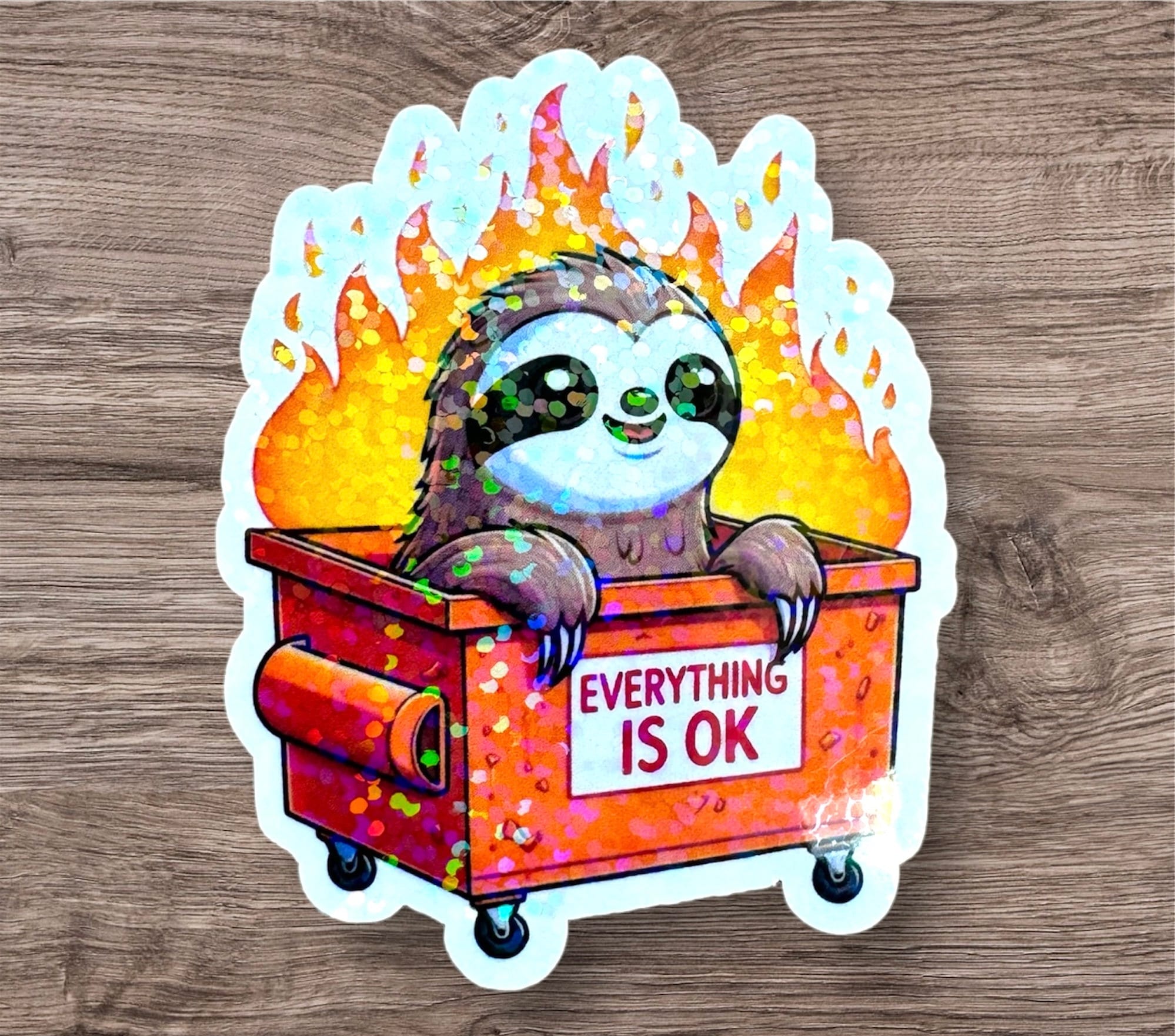 Everything is OK Sloth Sticker, 2.5