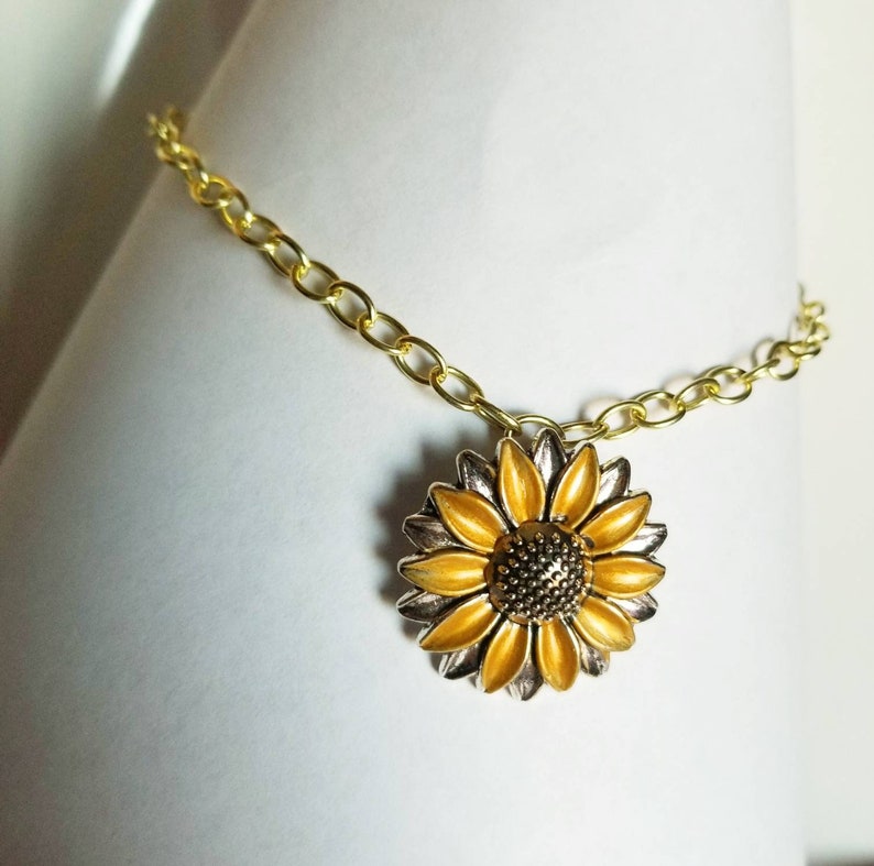 Sunflower charm Anklet