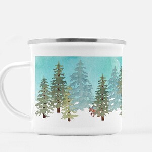 Fox in the Woods Enamel Camp Mug