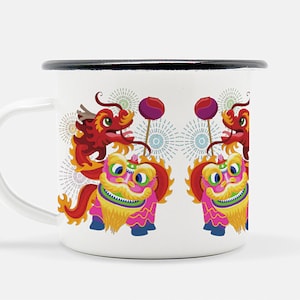 Chinese New Year Lion & Dragon Dance Mug