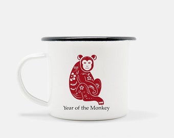 Personalized Year of the Monkey Chinese Zodiac Mug
